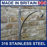 victorian stainless steel hanging basket bracket