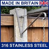 concrete post stainless steel hanging basket bracket