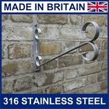 small scroll stainless steel hanging basket bracket