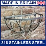 stainless steel wall mounted half basket