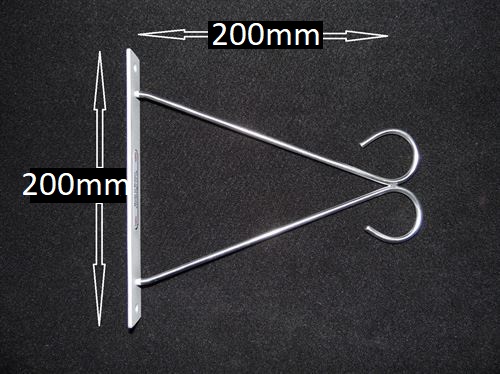 short 5mm rod stainless steel hanging basket bracket
