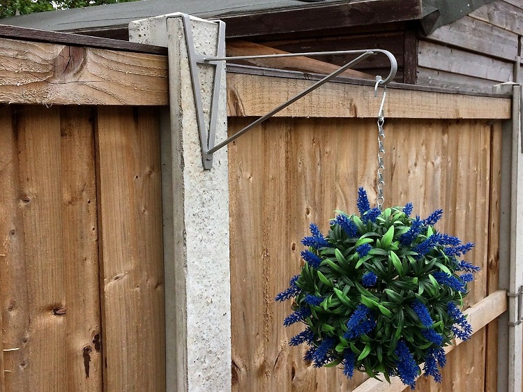 stainless steel concrete post hanging basket bracket